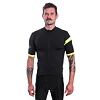 SENSOR CYKLO COOLMAX CLASSIC tricou bărbătesc cu mânecă scurtă cu fermoar complet negru